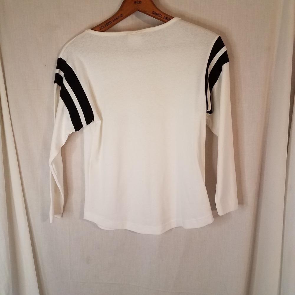 NFL For Her Pittsburg Steelers Womens 3/4 Sleeve Tee Cream/Blk/Gold SZ Med EUC - Picture 3 of 5